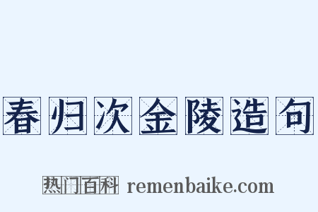 春归次金陵造句是什么意思的图片